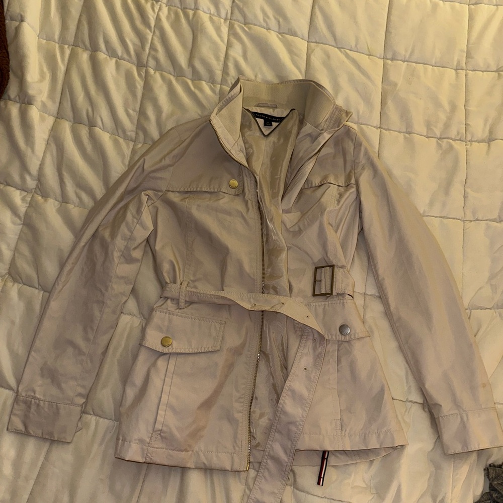 Tommy Hilfiger Beige Belted Anorak Jacket